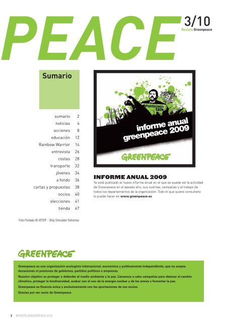 Revista GREEN 3/10 - Greenpeace