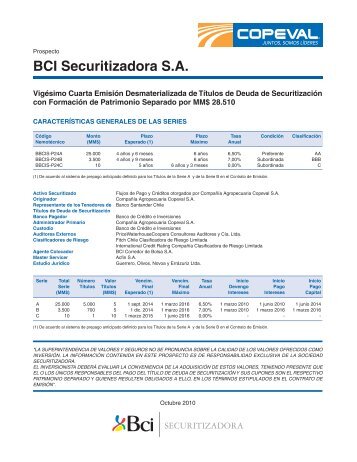 Vigésima Cuarta Emisión - Bci