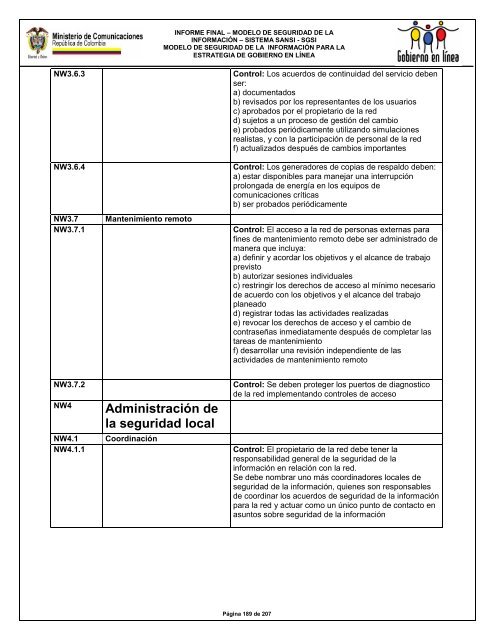 MODELO DE SEGURIDAD - Gobierno en línea.