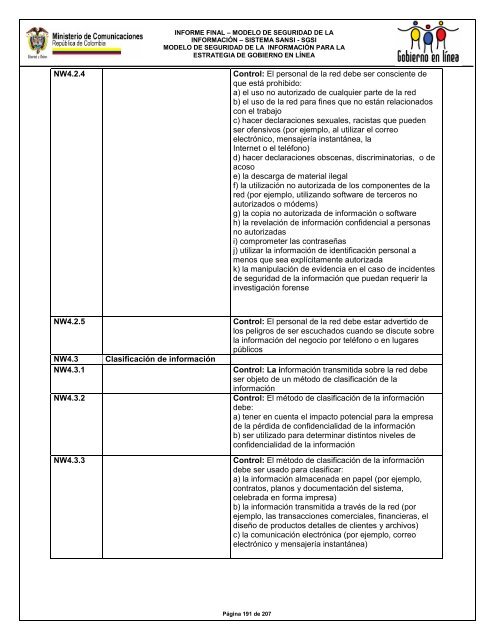 MODELO DE SEGURIDAD - Gobierno en línea.