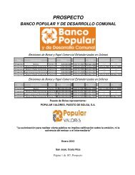 banco popular y de desarrollo comunal - prospecto actualizado