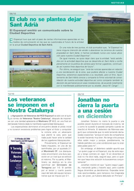 RCD Espanyol de Barcelona SAD Revista Oficial