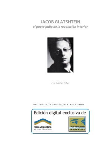 Jacob Glatshtein, el poeta judío de la revolución interior. Por Eliahu ...