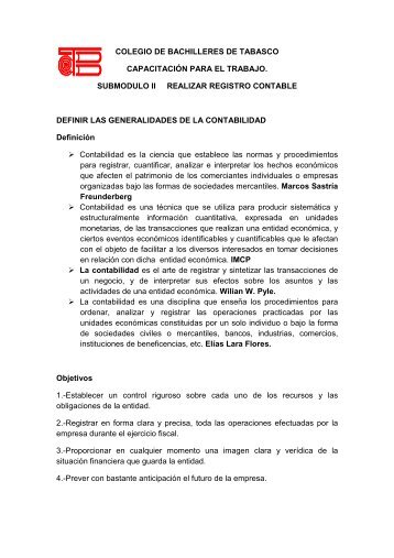 contabilidad GUIA DE APR SUBMODULO II - Colegio de Bachilleres ...