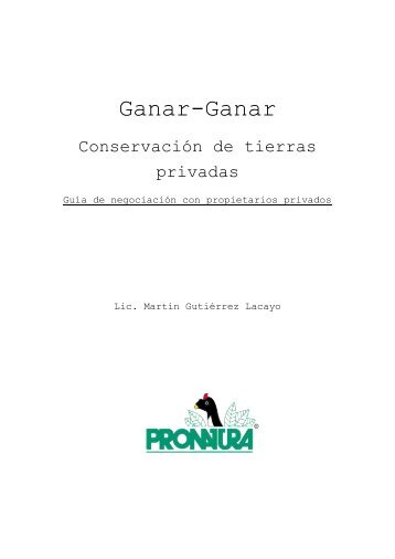 Manual Negociación PRONATURA Mexico - CEDAF