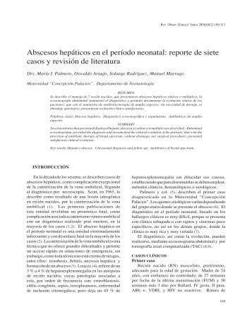 Abscesos hepáticos en el período neonatal: reporte de ... - SciELO