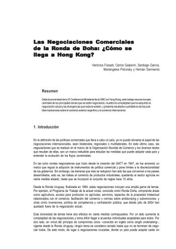 Las negociaciones comerciales de la Ronda Doha - CEI