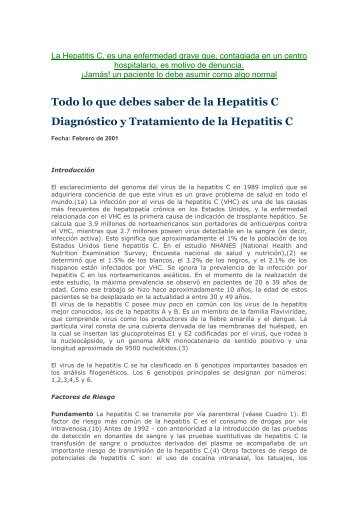 La Hepatitis C - Asociación el Defensor del Paciente