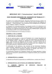 Acta MERCOSUR 2 / 2007 XXXIV Reunión Ordinaria del Subgrupo ...