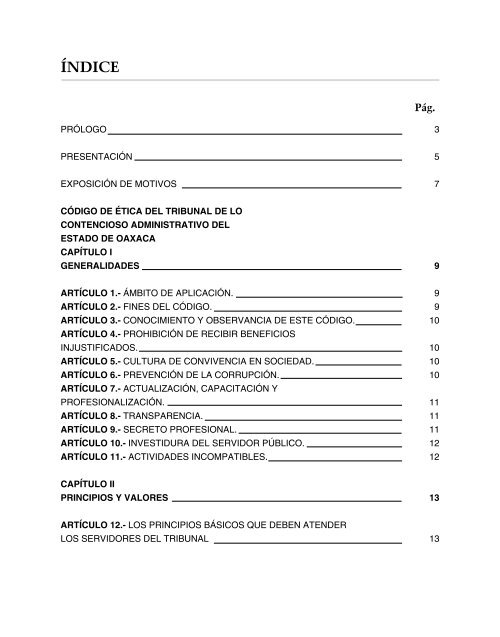 Código de Ética - Tribunal de lo Contencioso Administrativo