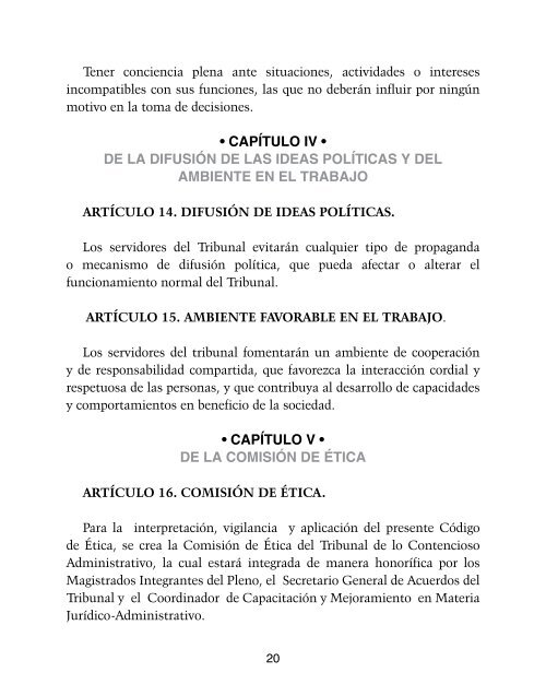 Código de Ética - Tribunal de lo Contencioso Administrativo