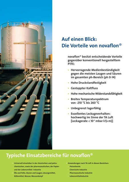 novaflon® Die PTFE-Dichtungen für industrielle ... - Rala GmbH & Co.