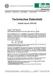 Technisches Datenblatt - Rala GmbH & Co.