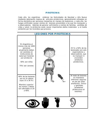 LESIONES POR PIROTECNIA - Sociedad Argentina de Pediatría