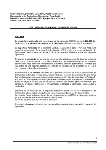 Fertilizacion en Girasol