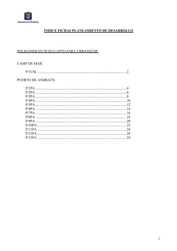 Fichas de Planeamiento de Desarrollo - Ajuntament d'Andratx