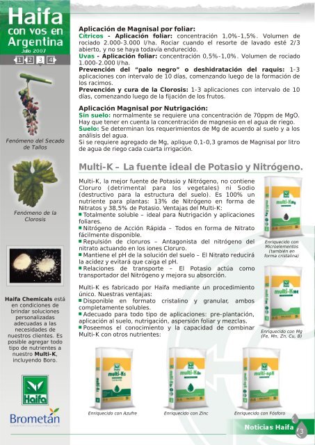 Solubilidad de fertilizantes.