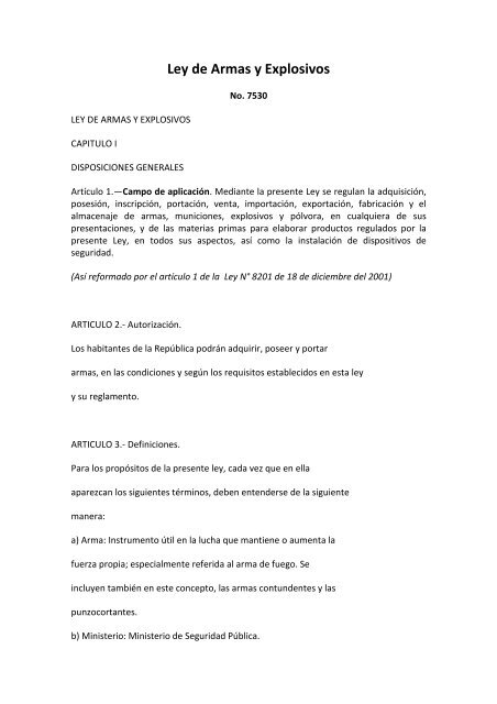 Armas: todas las reglas que se aplicarán para su porte y tenencia