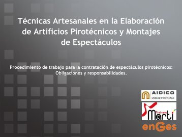 Técnicas Artesanales en la Elaboración de Artificios Pirotécnicos y ...