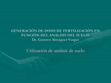 GENERACIÓN DE DOSIS DE FERTILIZACIÓN EN ... - Concitver