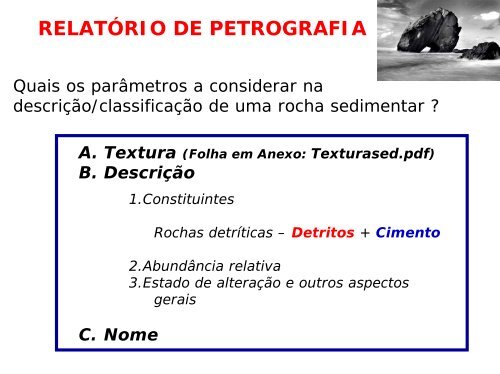 Relatório Prático de Rochas sedimentares.pdf - geomuseu