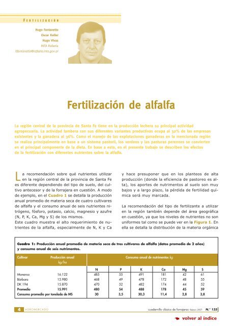 Fertilización de alfalfa - Revista Agromercado