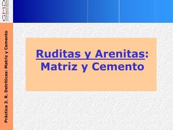 Práctica 3. R . Detríticas: Matriz y Cemento