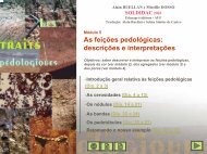 As Feições Pedológicas: Descrições e Interpretações - LABOGEF