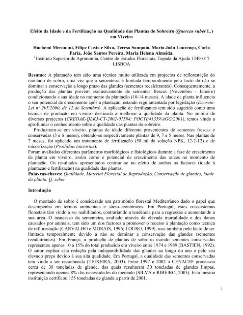 Texto Comuni CongNacFlo-Evora01 - UTL Repository