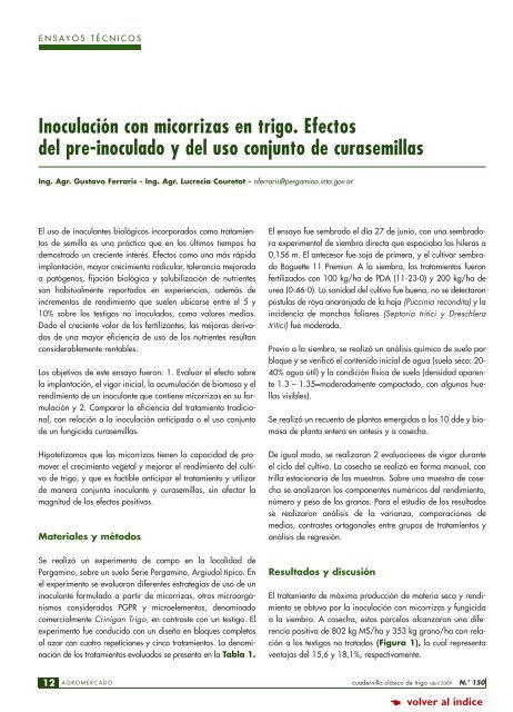 Fertilización biológica en trigo