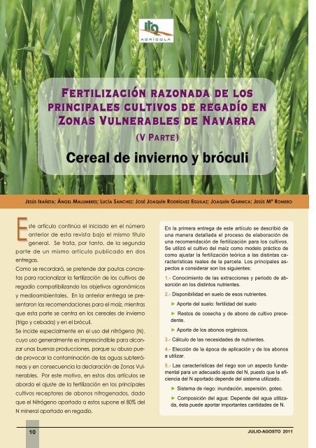 el informe (pdf) - Navarra Agraria