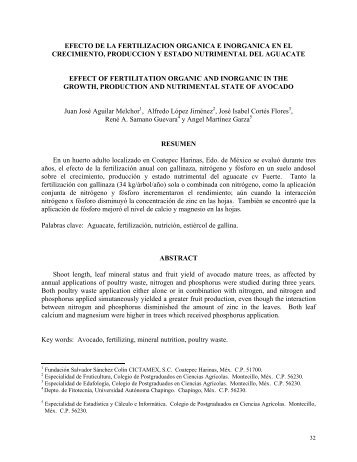 Efecto de la fertilización orgánica e inorgánica en el crecimiento ...