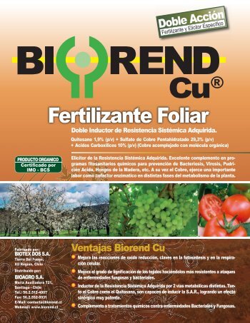 Fertilizante Foliar - Biorend