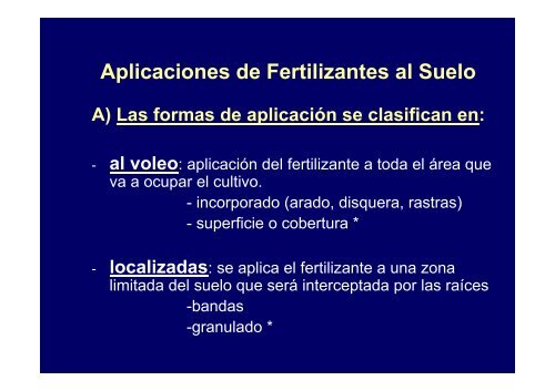 Aplicación de Fertilizantes - Facultad de Agronomía