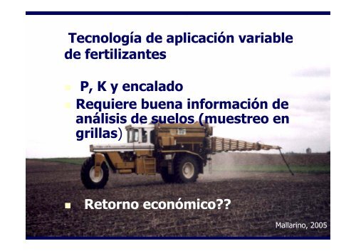 Aplicación de Fertilizantes - Facultad de Agronomía