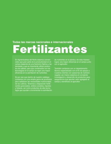 Fertilizantes - Agroindustrias del Norte