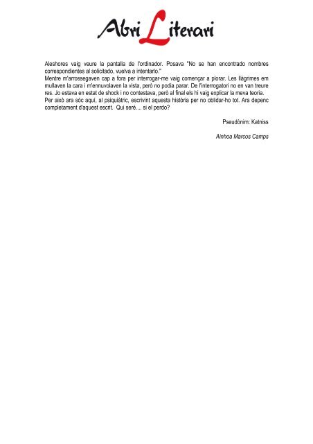 GAUDEIX DELS RELATS GUANYADORS AQUÍ! (pdf) - Torrelles de ...
