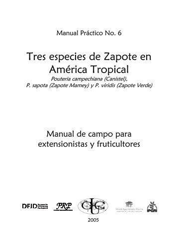 Tres especies de Zapote en América Tropical - Crops for the Future