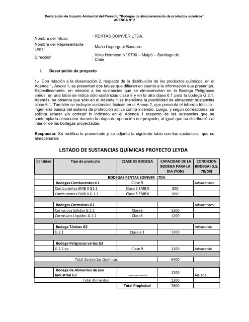 Adenda - SEA - Servicio de evaluación ambiental