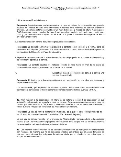 Adenda - SEA - Servicio de evaluación ambiental