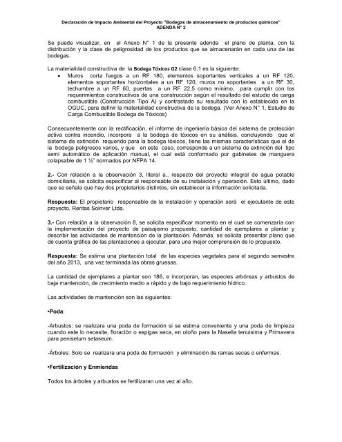 Adenda - SEA - Servicio de evaluación ambiental