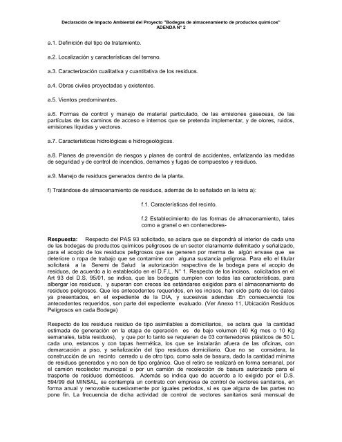 Adenda - SEA - Servicio de evaluación ambiental