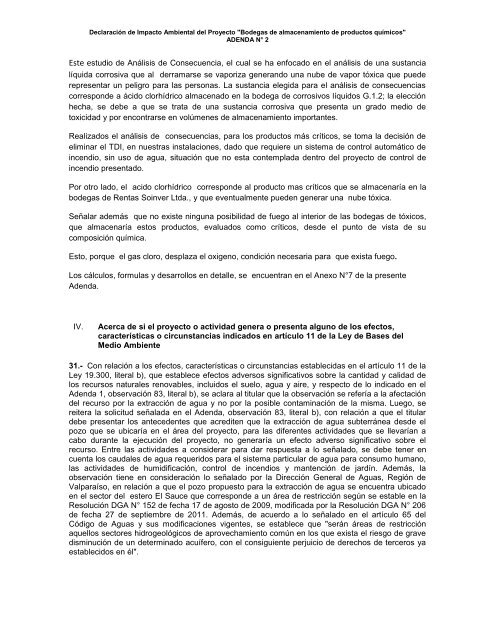 Adenda - SEA - Servicio de evaluación ambiental