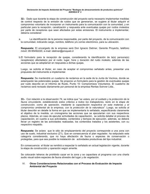 Adenda - SEA - Servicio de evaluación ambiental