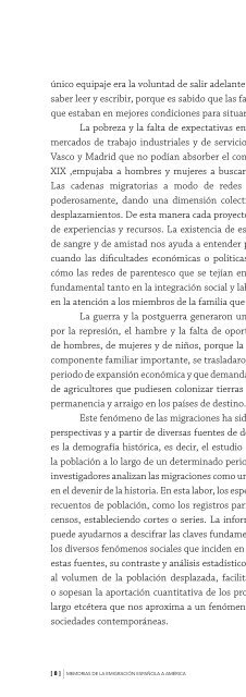 MEMORIAS DE LA EMIGRACIÓN ESPAÑOLA A AMÉRICA | [ 1 ]