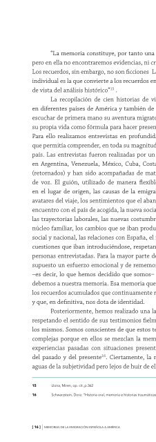 MEMORIAS DE LA EMIGRACIÓN ESPAÑOLA A AMÉRICA | [ 1 ]