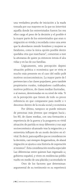 MEMORIAS DE LA EMIGRACIÓN ESPAÑOLA A AMÉRICA | [ 1 ]