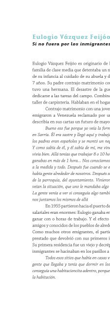 MEMORIAS DE LA EMIGRACIÓN ESPAÑOLA A AMÉRICA | [ 1 ]