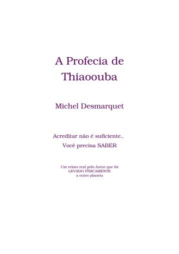 A Profecia de Thiaoouba - Portal Cura e Ascensão