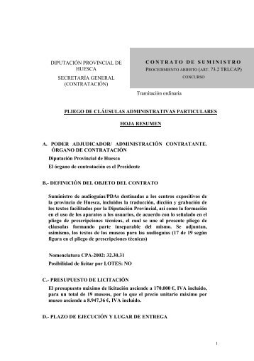 CONTRATO DE SUM INISTRO Tramitación ordinaria PLIEGO DE CL